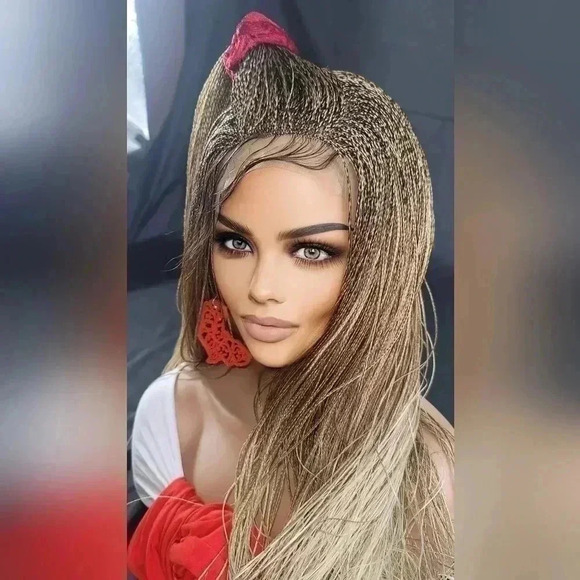 Braided wigs, micro million braids, blond wig, ombre, stunning NWT, YASSINE - Picture 6 of 16